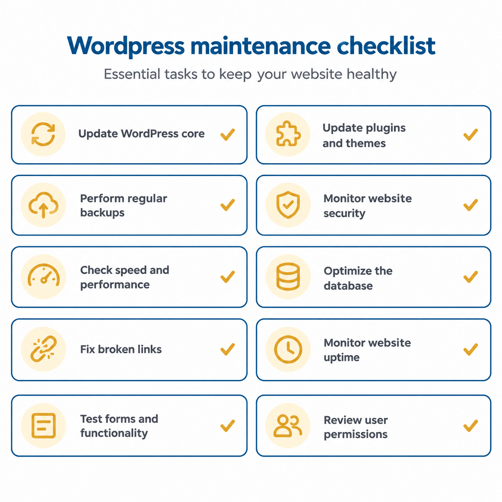 Regular WordPress Maintenance