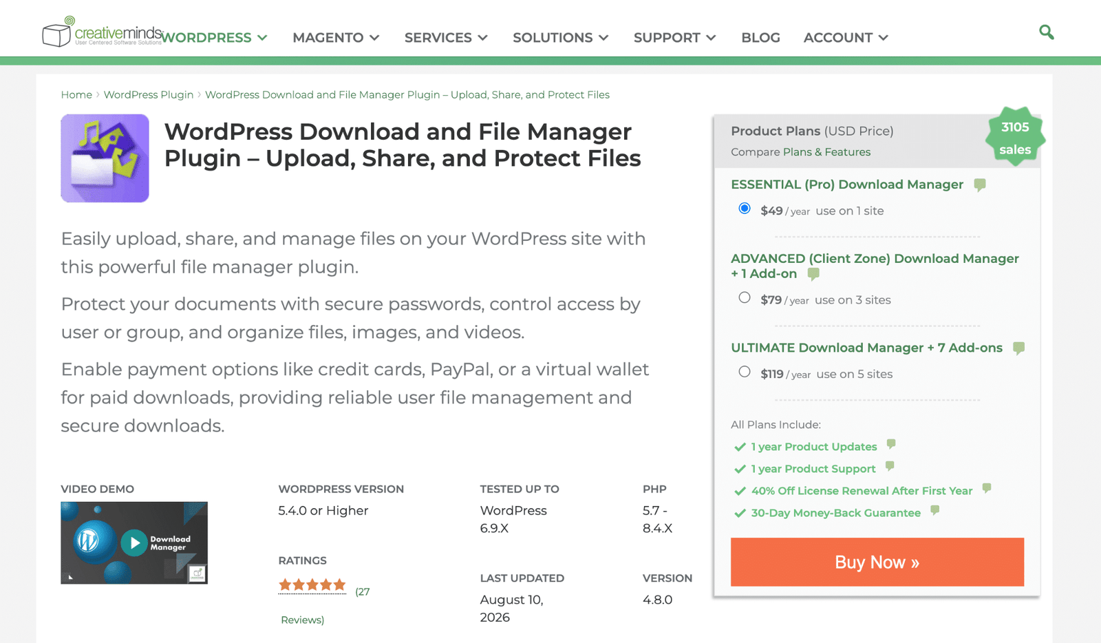 Image showing CM Download Manager website homepage.
