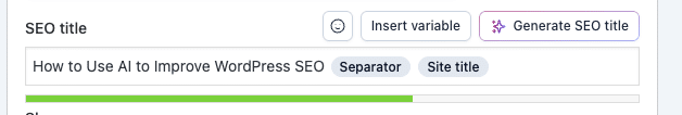 Image showing Yoast SEO title. 