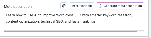 Image showing meta description. 