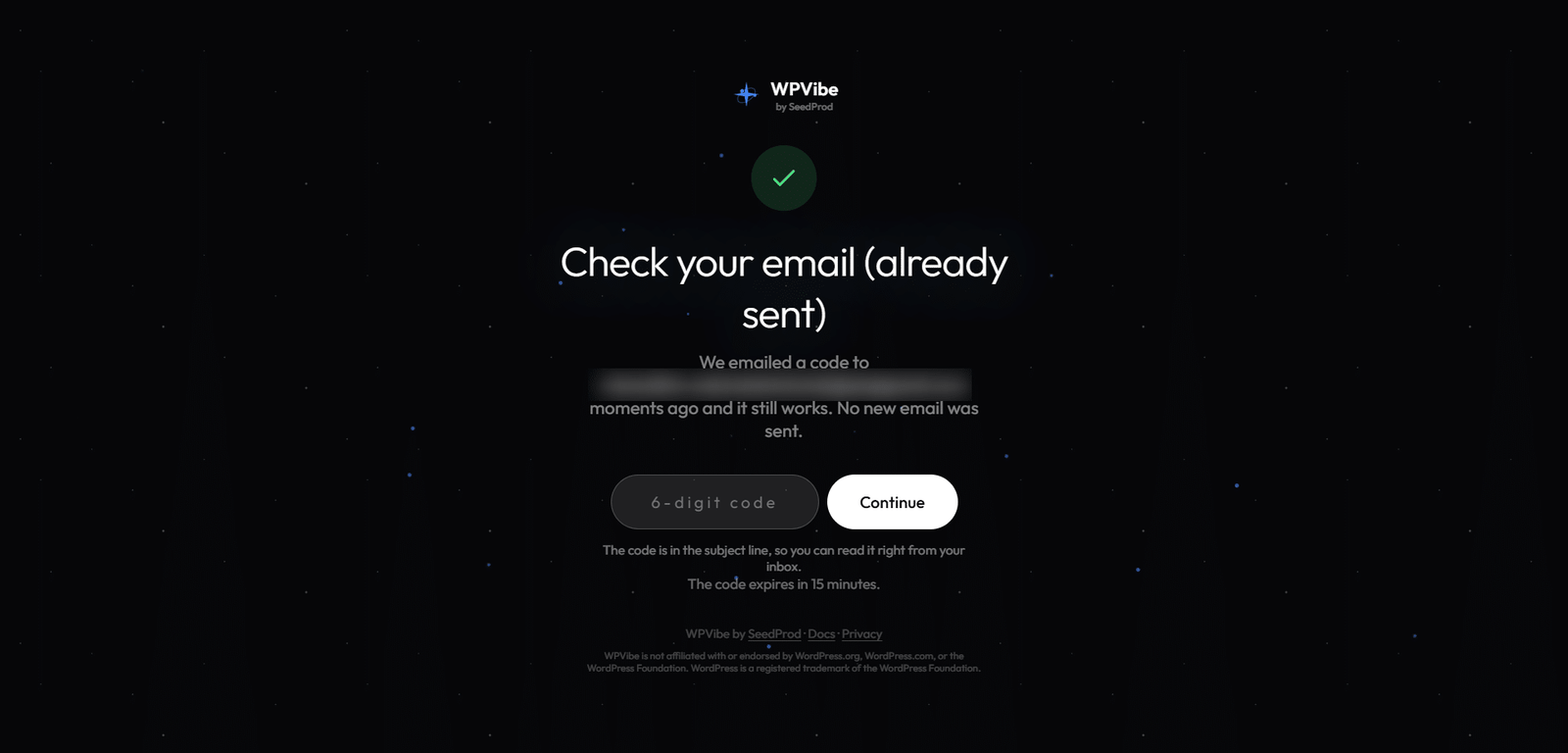 Image showing check your email