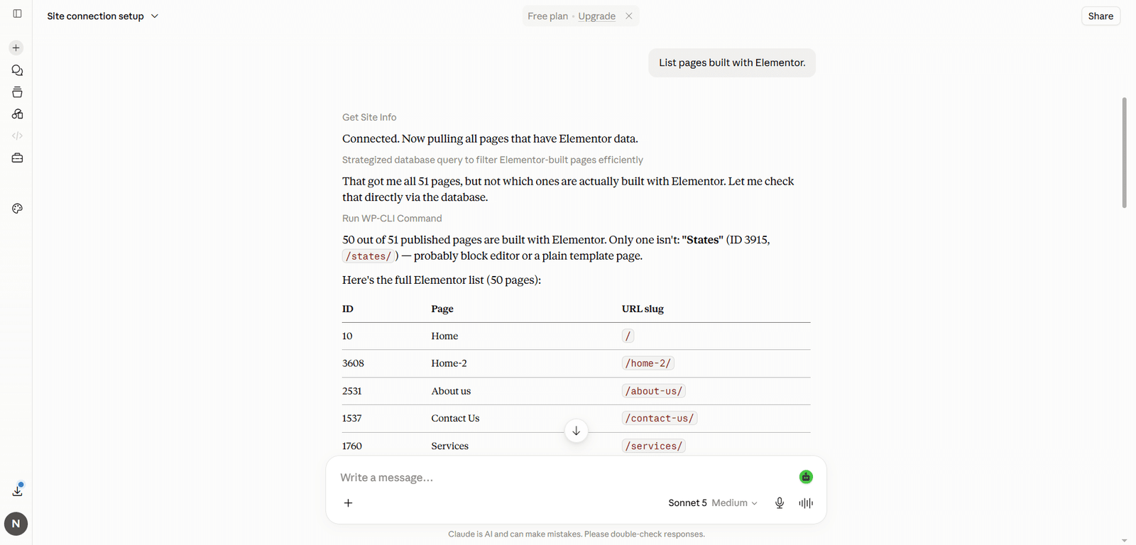 Image showing site connection setup.