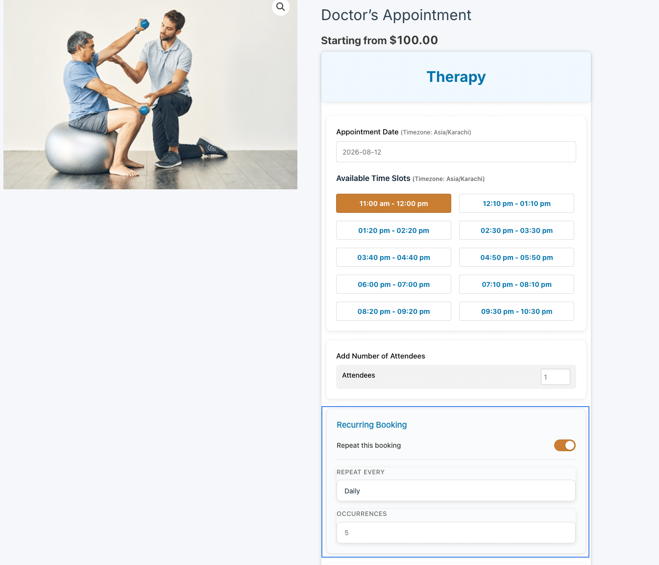Image showing doctors appointment therapy scheduling.