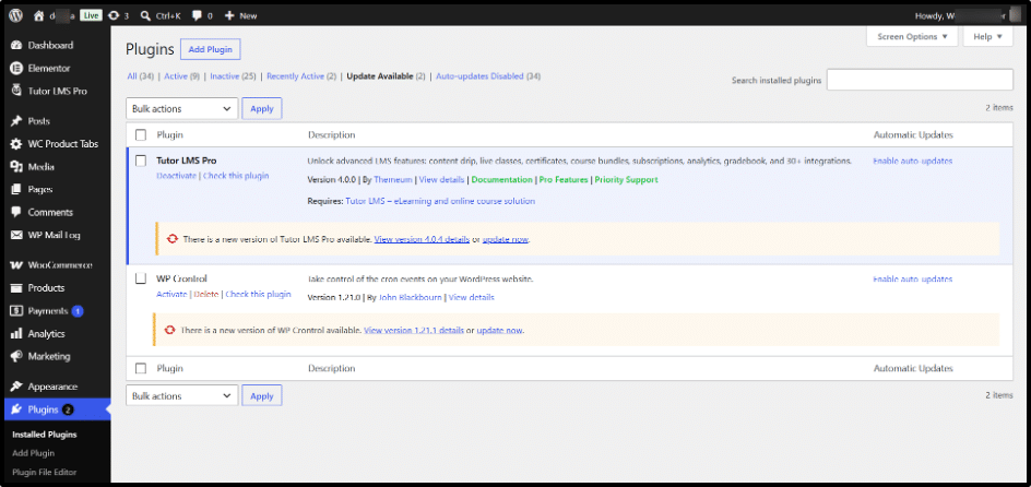 Image showing wordpress plugins. 